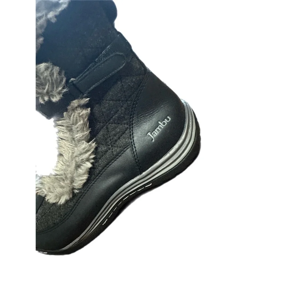 Jambu Eskimo Womens Black Quilted Faux Fur‎ Winter Boots WJ14ESK01 Size 7M
